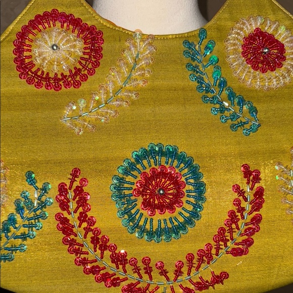 Vintage Green Bag with Floral Embroidered - Picture 6 of 11